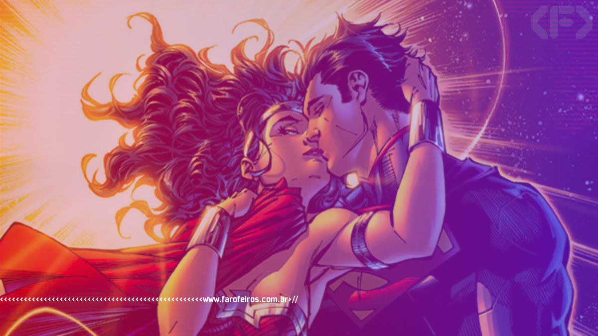 Casal Superman e Mulher Maravilha - Superman beijando a Mulher Maravilha - DC Comics - Justice League #12 - Blog Farofeiros