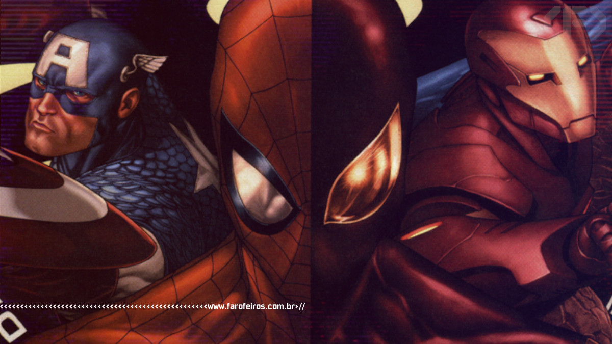 Homem Aranha - Aranha de Ferro - Guerra Civil - Marvel Comics - www.farofeiros.com.br