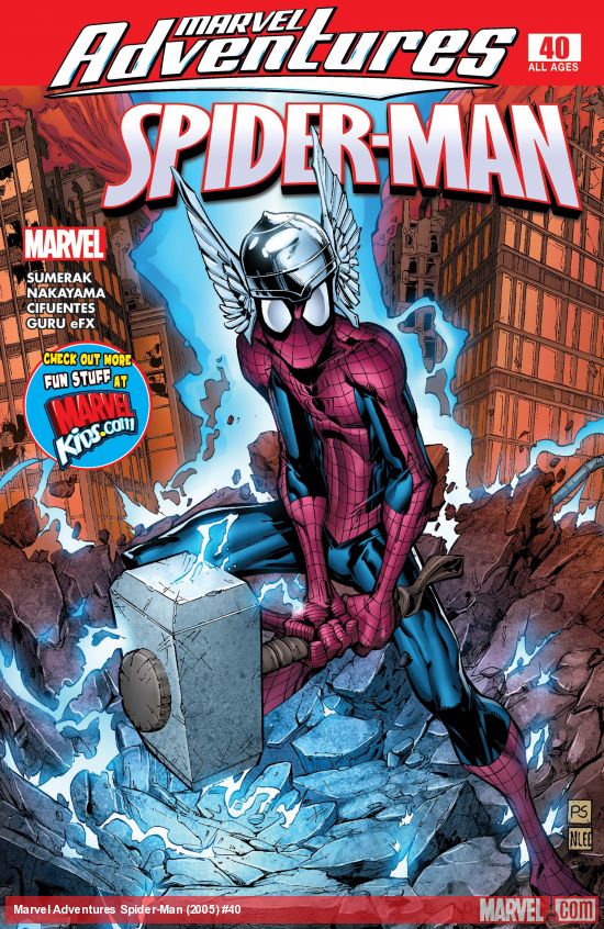 Homem Aranha Odinson - Thor - Mjolnir - Marvel Adventures Spiderman #40 - Blog Farofeiros