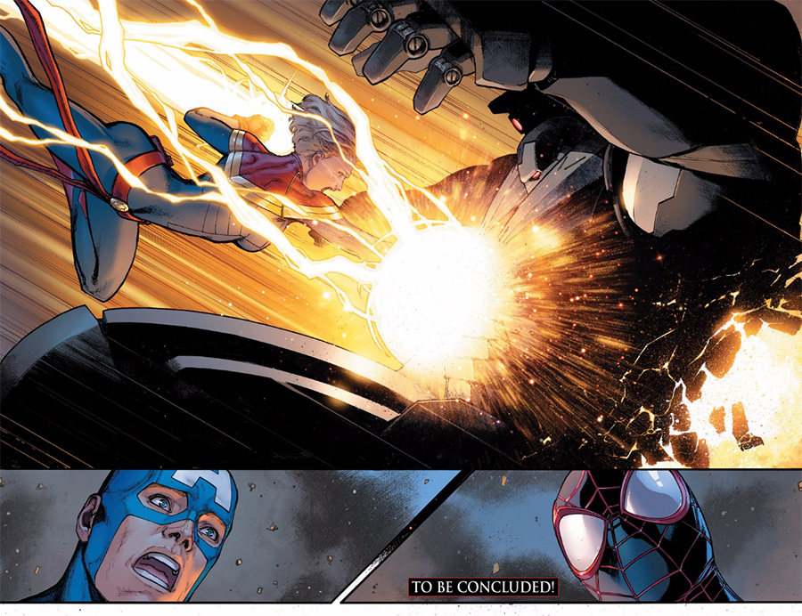 Capitão América, Capitã Marvel e Miles Morales - Guerra Civil II: Tony Stark está morto?