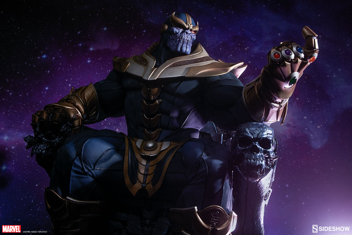 Thanos no Trono da Sideshow - Blog Farofeiros