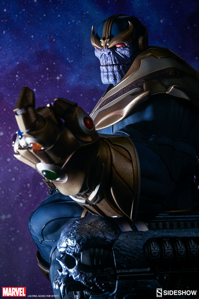 Thanos no Trono da Sideshow - Blog Farofeiros