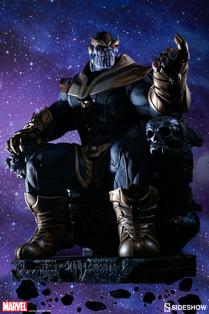 Thanos no Trono da Sideshow - Blog Farofeiros