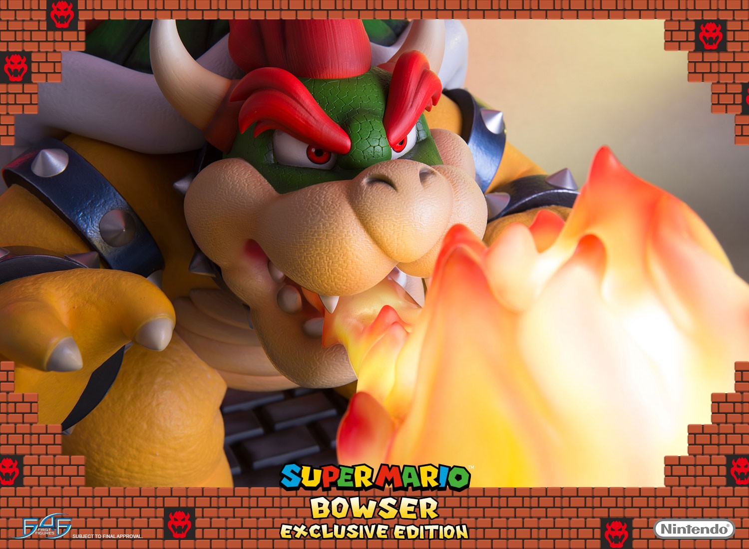 Estátua do Bowser o vilão de Super Mario