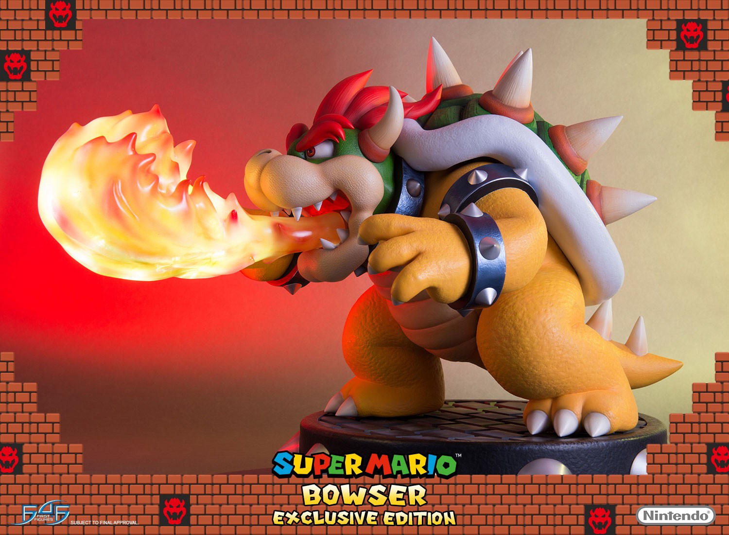 Estátua do Bowser o vilão de Super Mario