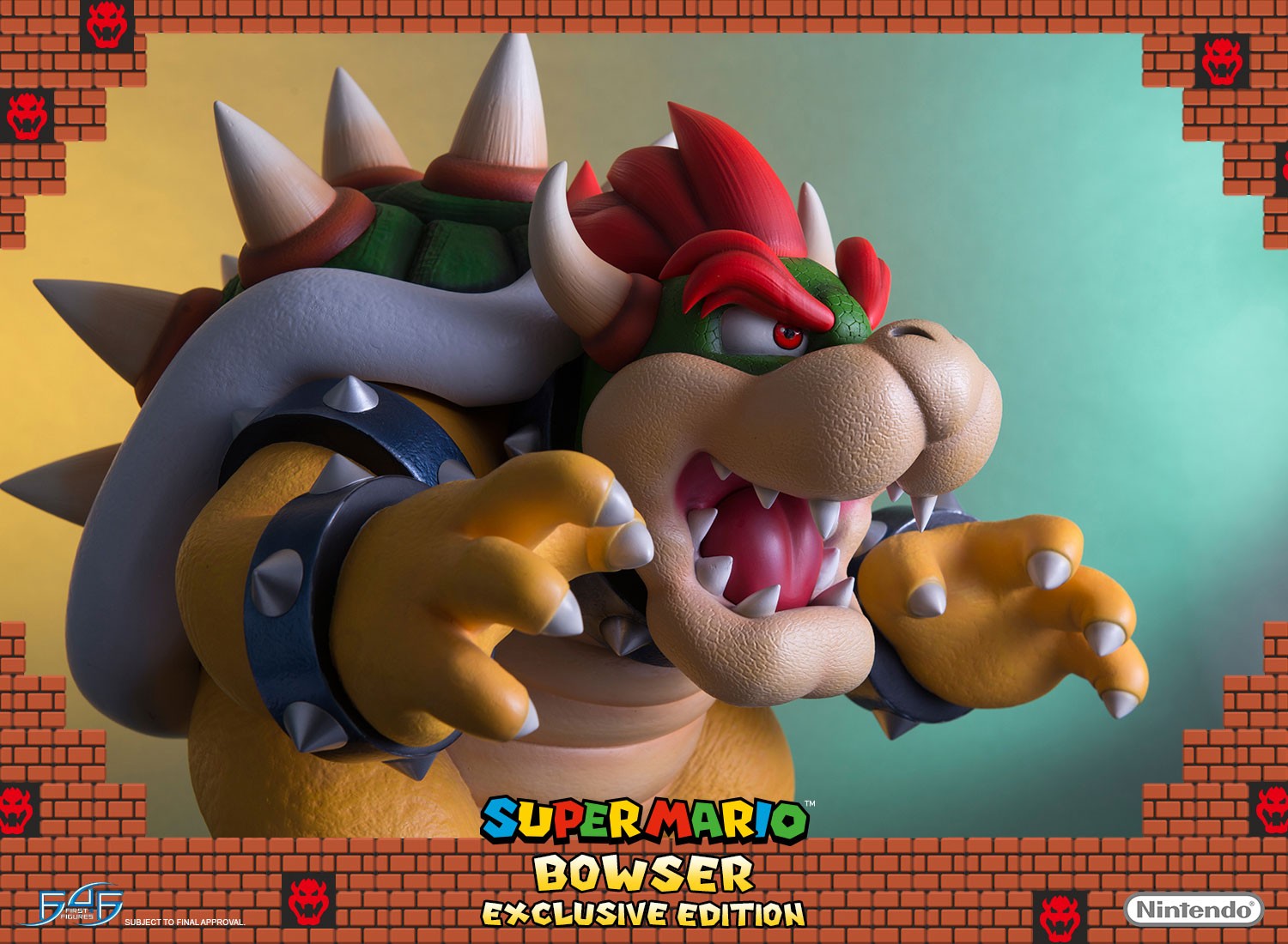 Estátua do Bowser o vilão de Super Mario