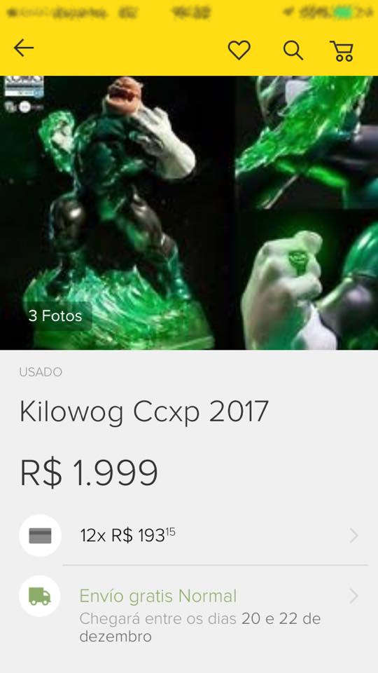 Exclusivos da Iron Studios da CCXP - Kilowog Mercado Livre - Blog Farofeiros