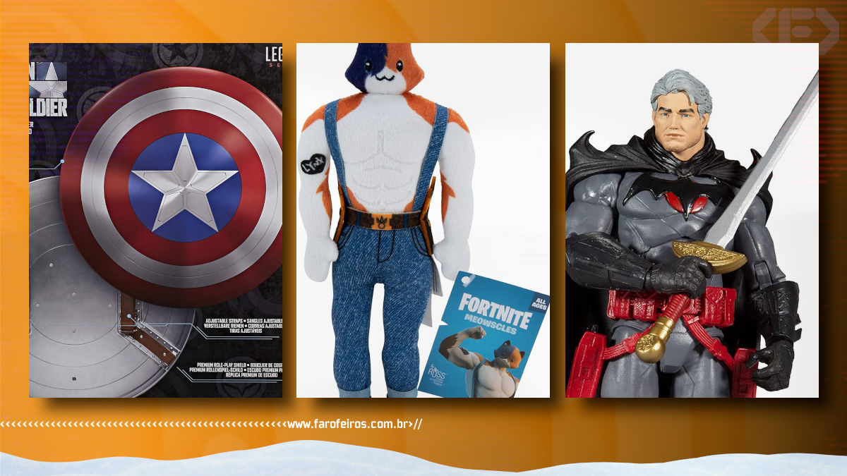 Melhores presentes nerds para o Natal - Blog Farofeiros - Escudo Capitão América - Meowscles - Thomas Wayne