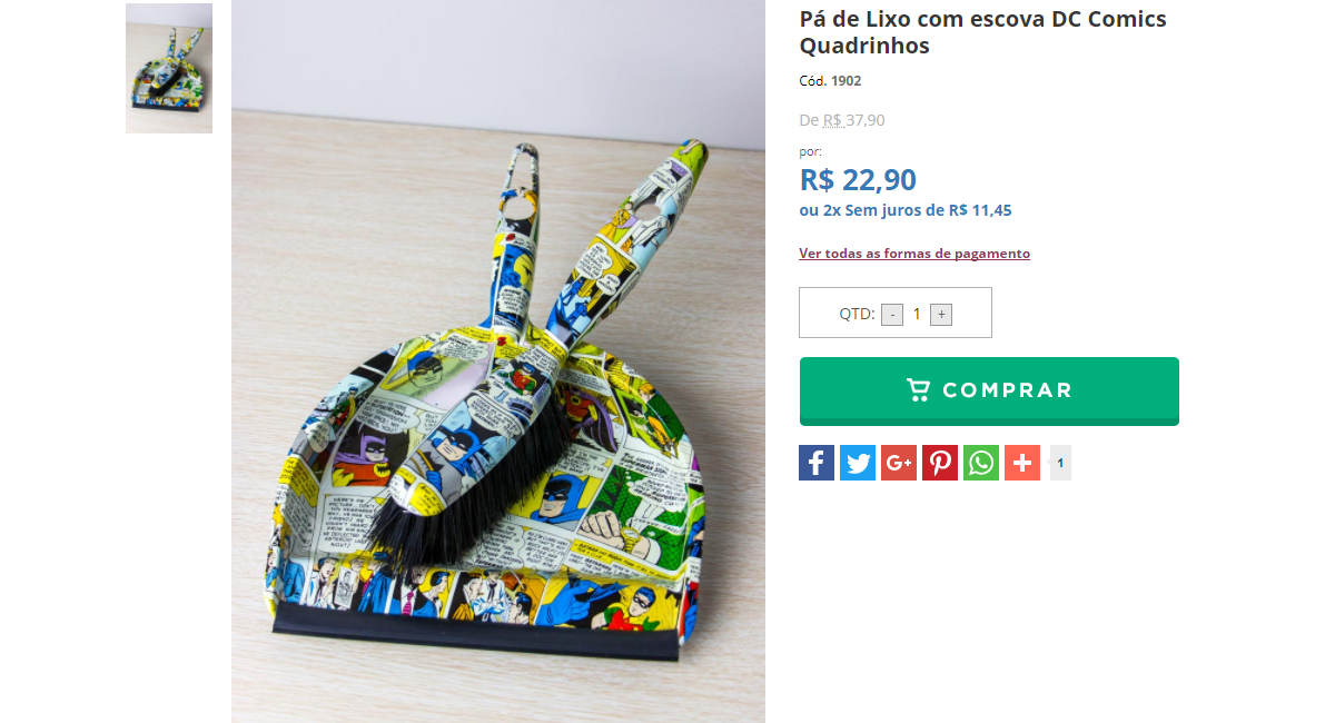 Vassoura da DC Comics - Pá de Lixo