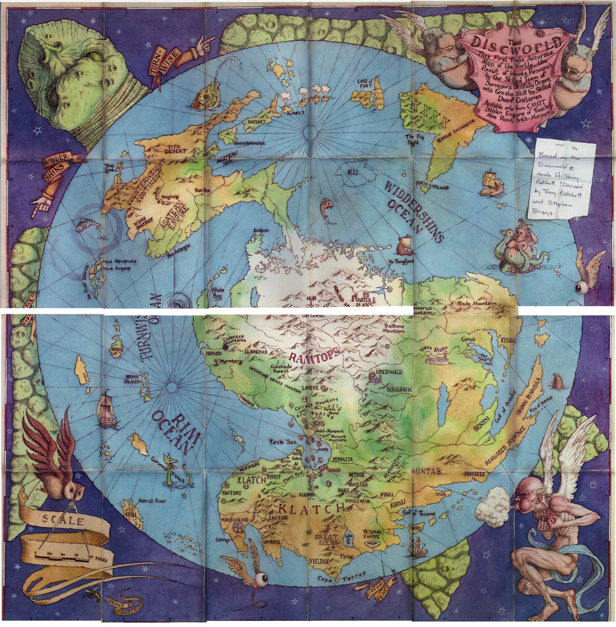 Mapas de mundos da fantasia - Discworld