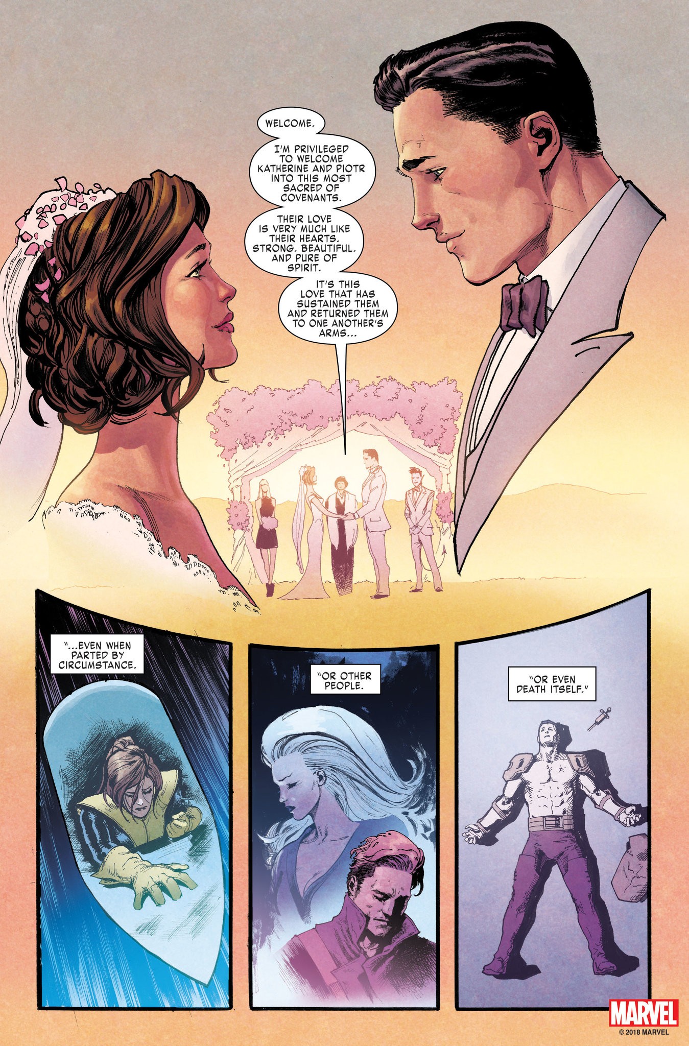 O casamento de Kitty Pride e Colossus - X-Men Gold #30