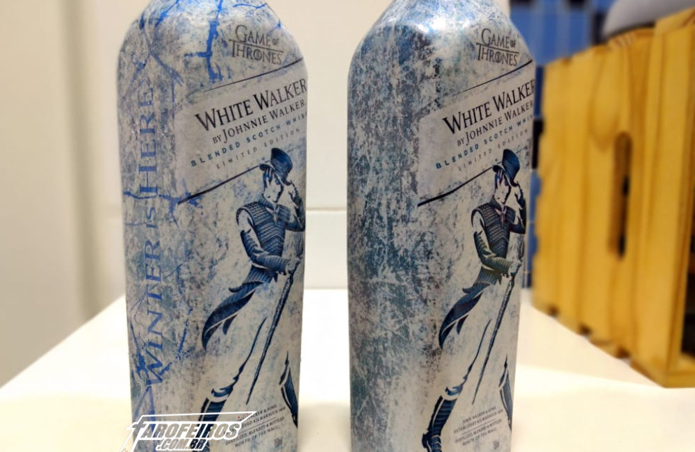 Whisky de Game of Thrones - White Walker - Johnnie Walker - Garrafa gelada - Blog Farofeiros