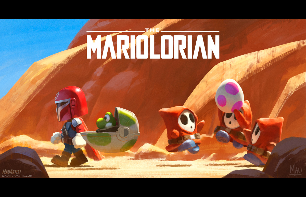 Mariolorian - Super Mario - Mandalorian - Star Wars - Blog Farofeiros