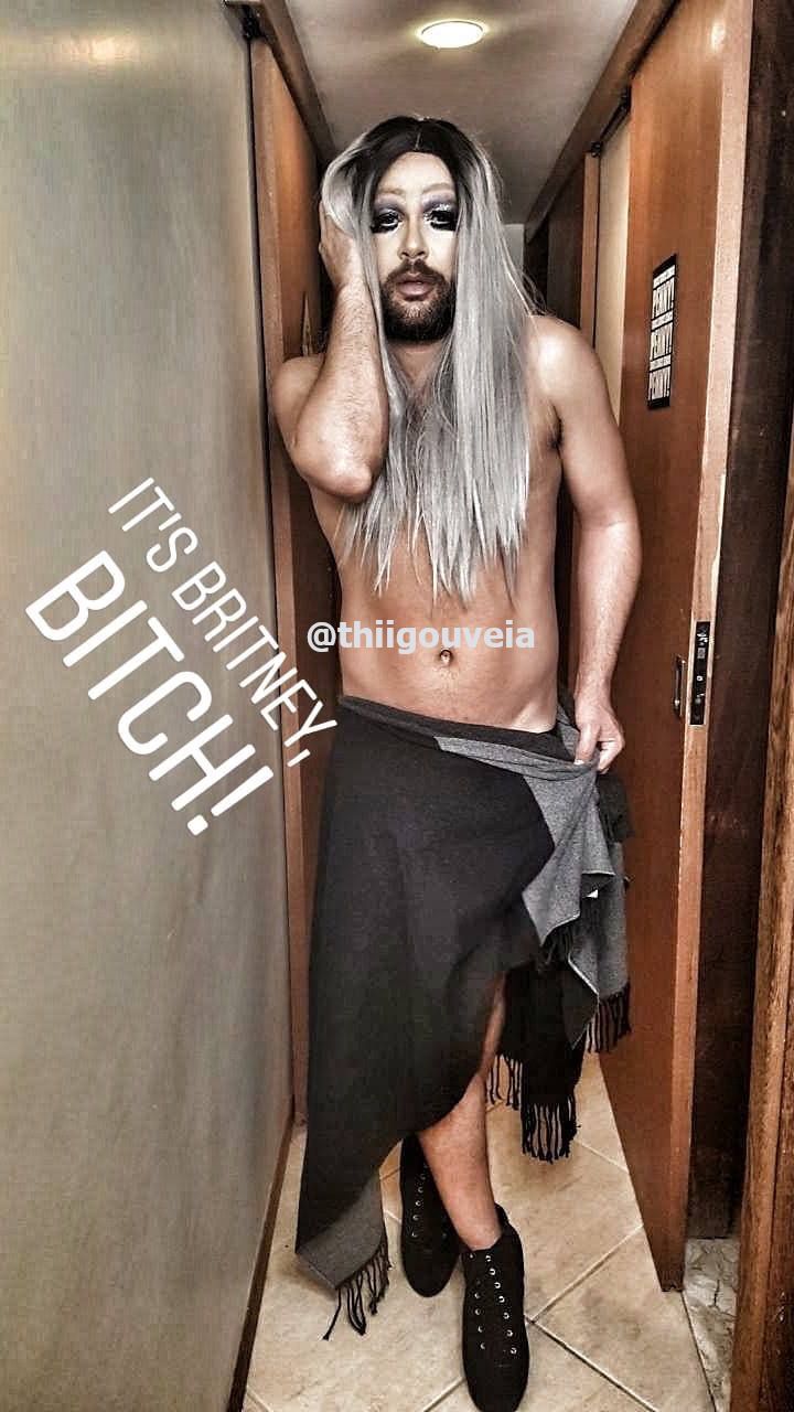 Thii Gouveia em teste para apresentação de RuPaul's Drag Race Brasil