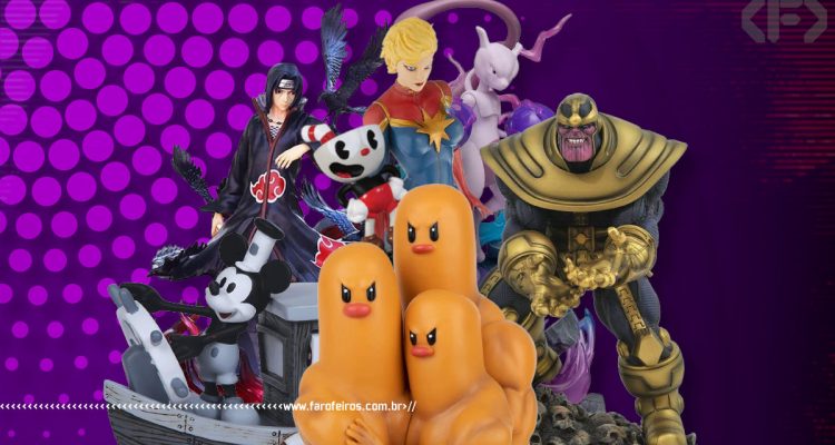 Dugtrio Bombado - Mewtwo - Mickey Mouse - Cuphead - Thanos - Capitã Marvel - Itachi Uchiha - Blog Farofeiros