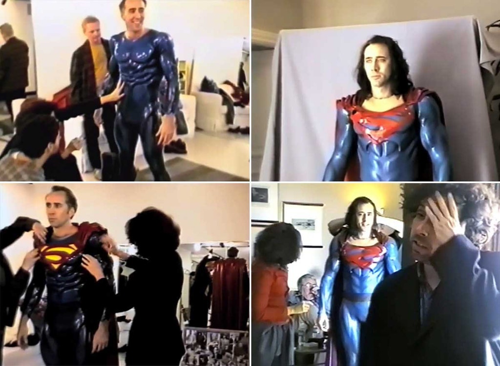 A breve vida do Superman de Tim Burton e Nicholas Cage - teste de figurino