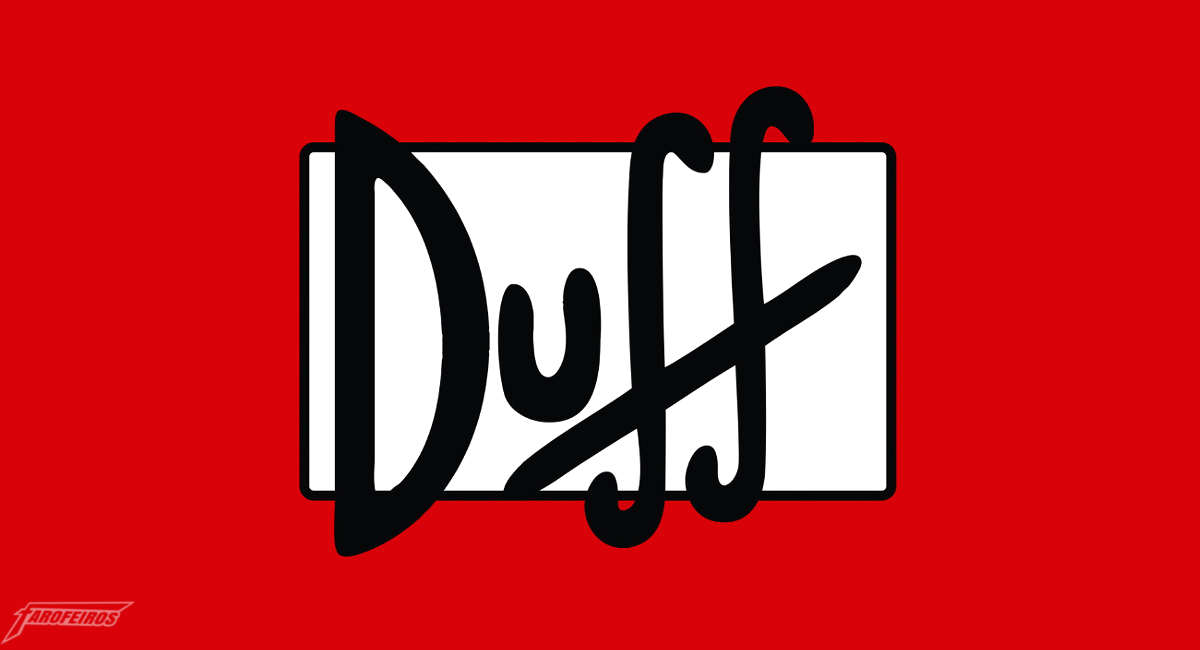 Logo Duff - Os Simpsons - Duff agora no Brasil