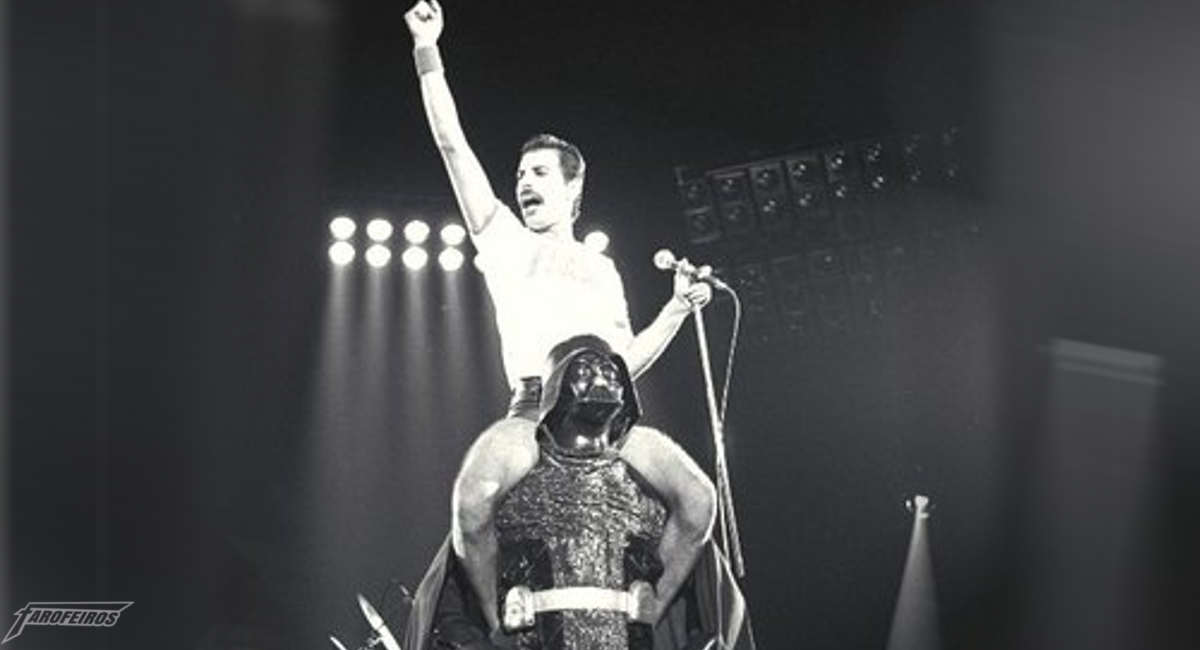 Freddie Mercury junto de Darth Vader não poderia ser menos ÉPICO