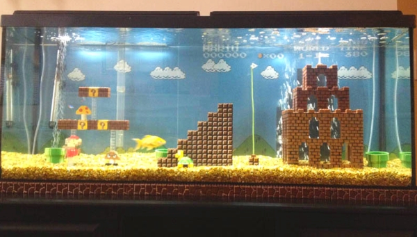 Quero um aquário do Super Mario