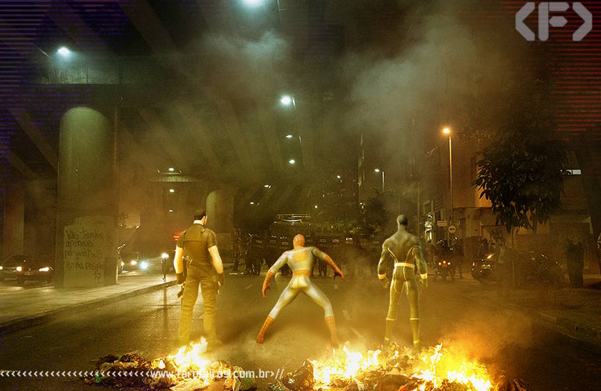Super heróis nos protestos no Brasil - Blog Farofeiros