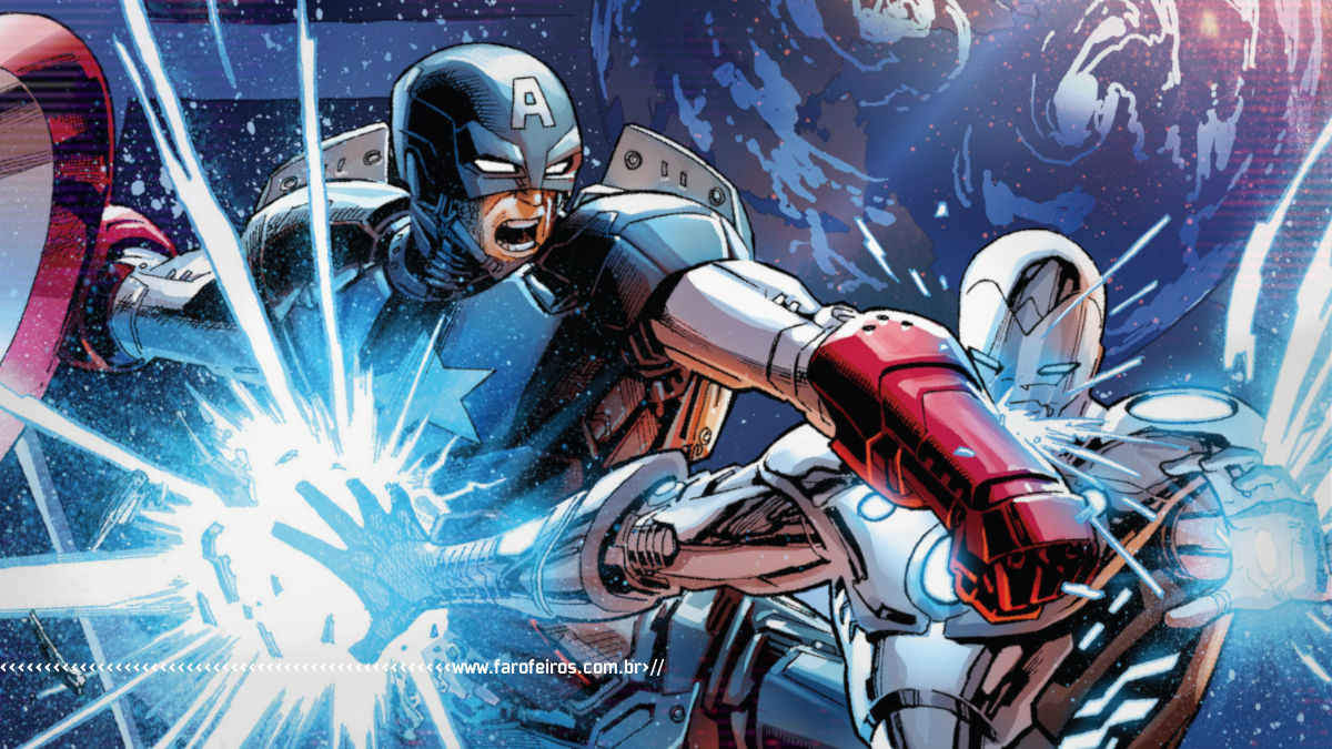 Capitão América contra Homem de Ferro Superior - Marvel Comics - www.farofeiros.com.br