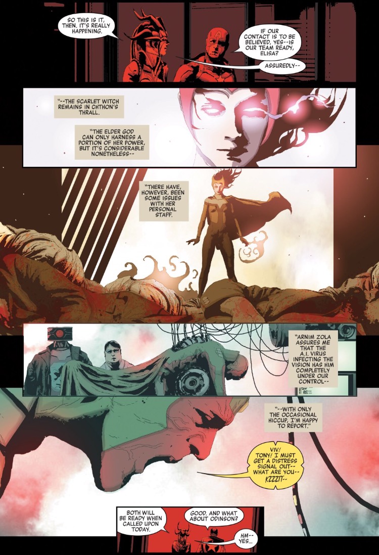 As motivações dos Vingadores da Hidra - Secret Empire #5 - Visão e Feiticeira Escarlate