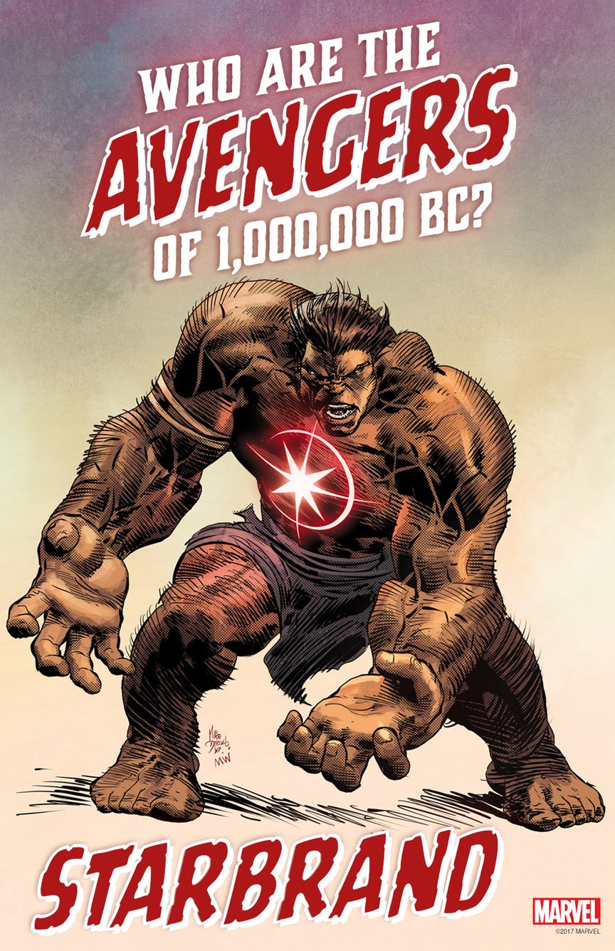 Quem são os Vingadores de 1.000.000 a.C.? - O Starbrand está mais para Hulk