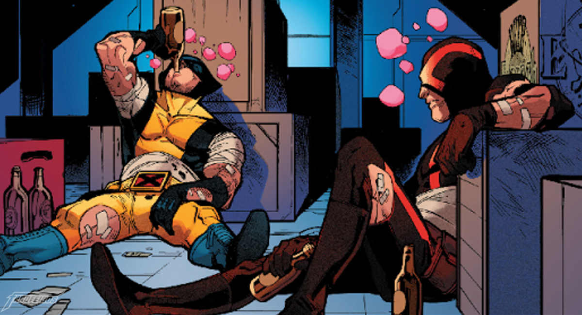 Acho que eu bebi - Wolverine e Ciclope