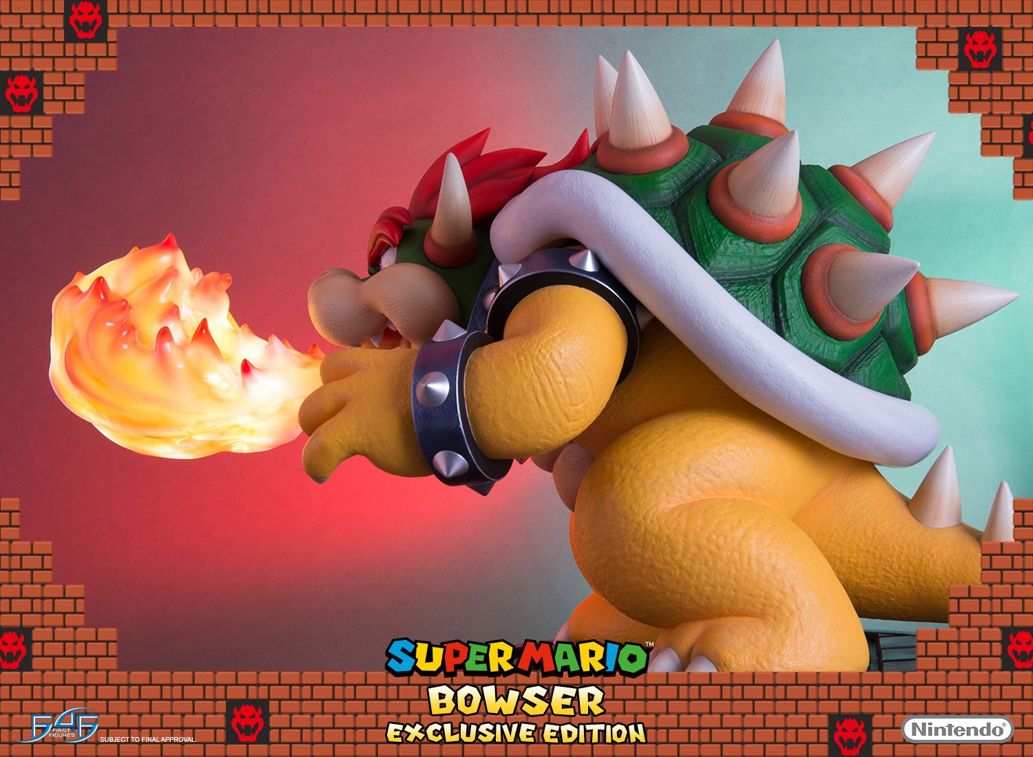 Estátua do Bowser o vilão de Super Mario