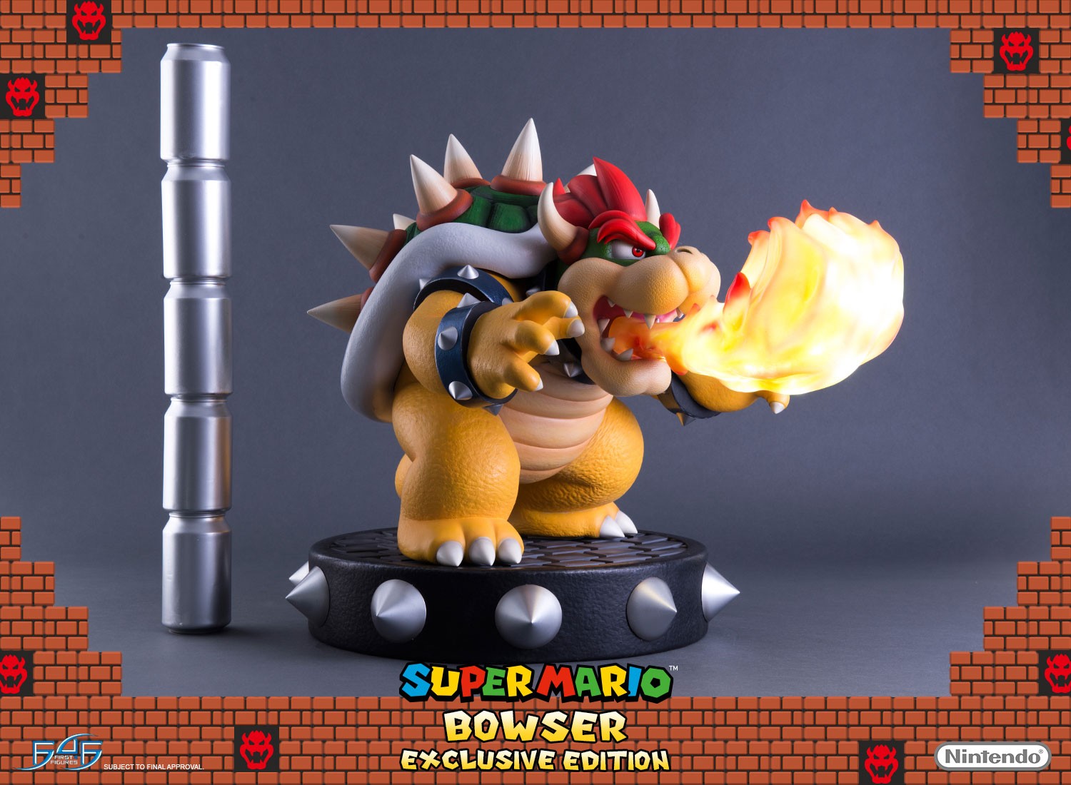 Estátua do Bowser o vilão de Super Mario