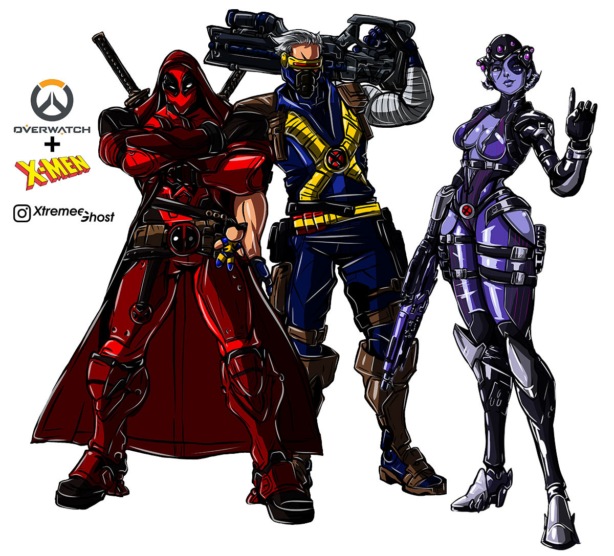 Overwatch com visuais dos X-Men - Reaper, Soldado 76 e Widow Maker - Blog Farofeiros