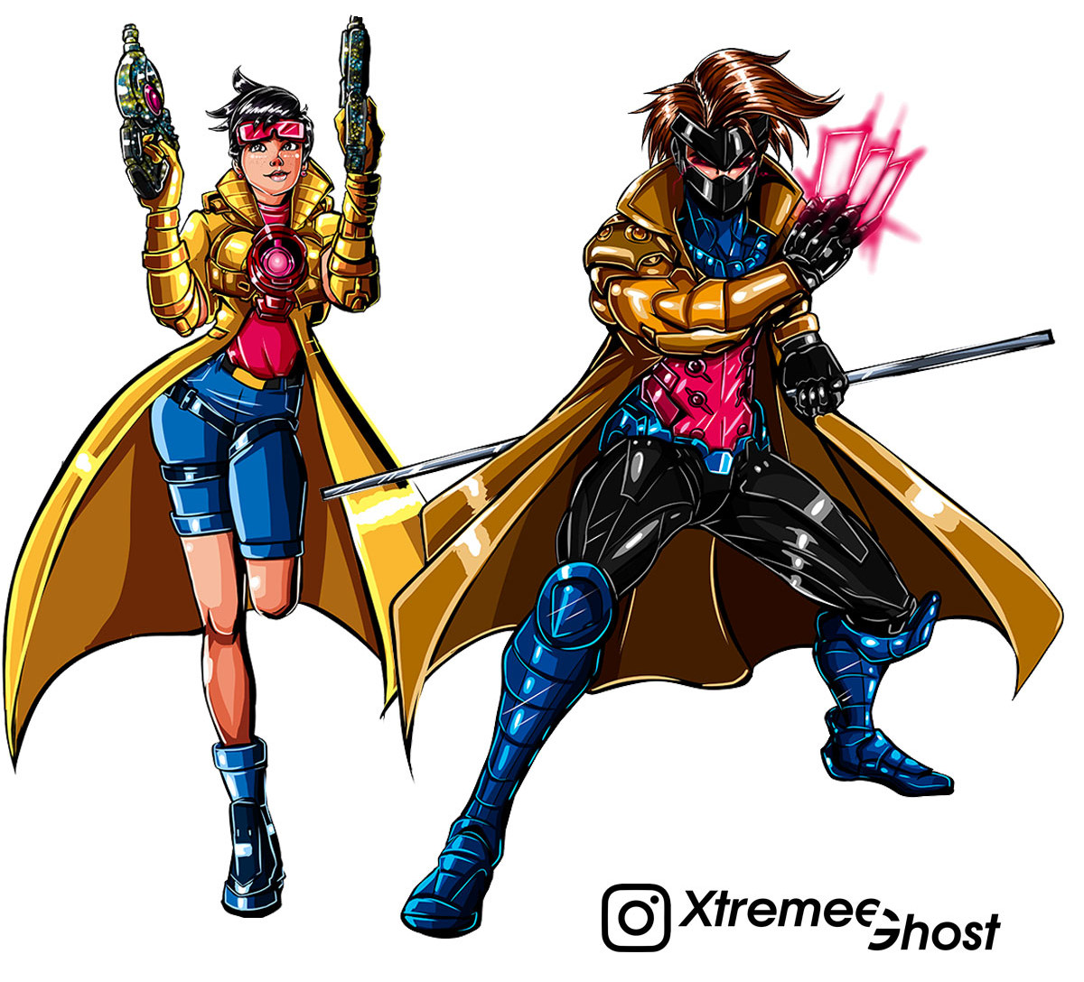 Overwatch com visuais dos X-Men - Tracer e Genji- Blog Farofeiros