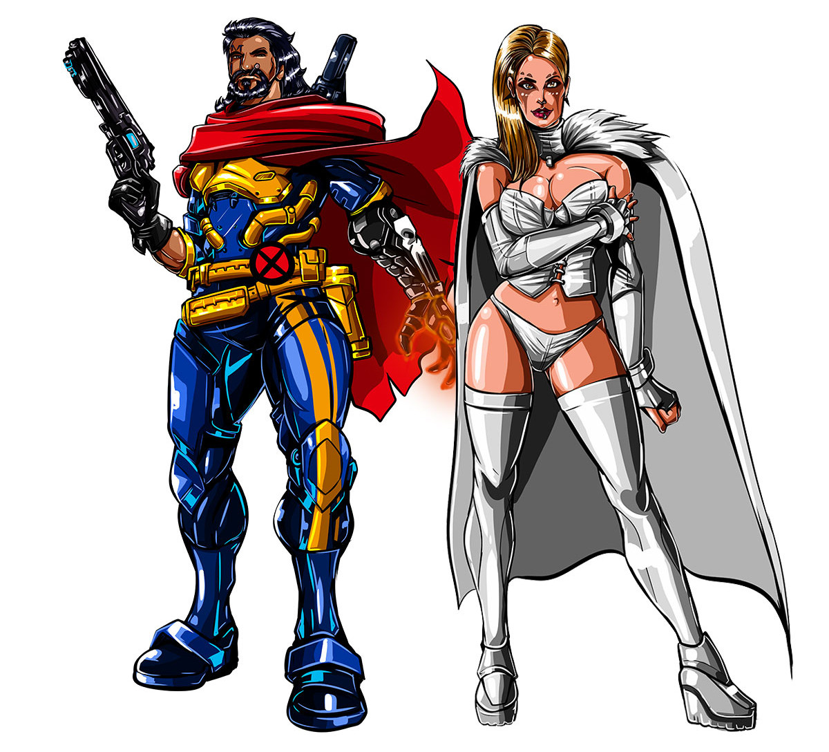 Overwatch com visuais dos X-Men - McCree e Rainha de Junkertown- Blog Farofeiros