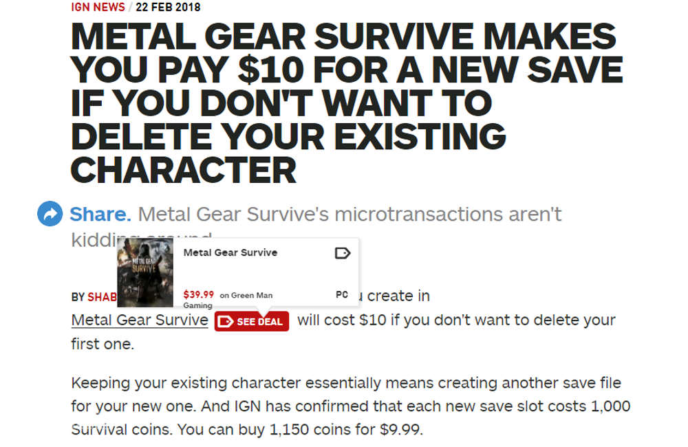 Save game de Metal Gear Survive - IGN