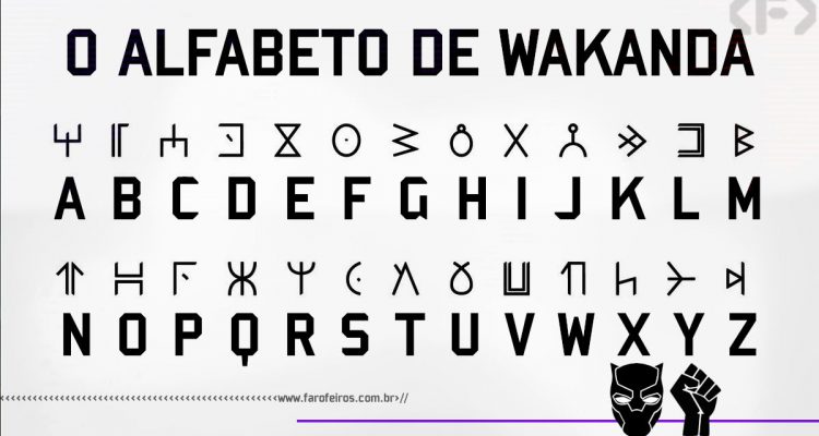 Pantera Negra - Está na hora de você aprender a escrita de Wakanda - Blog Farofeiros