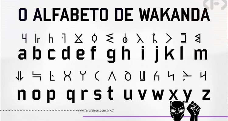 Pantera Negra - Está na hora de você aprender a escrita de Wakanda - Blog Farofeiros