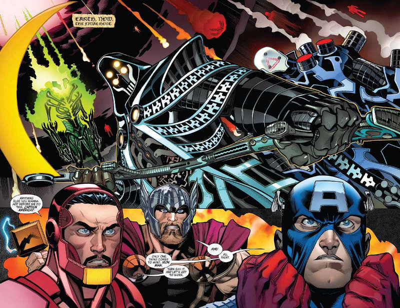 Gigantes espaciais são os inimigos de Vingadores e da Liga da Justiça - Avengers #1