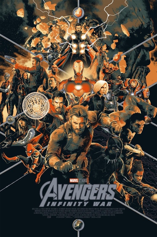 O melhor da Marvel na SDCC 2018 - Vingadores - Guerra Infinita - Poster por Matt Taylor