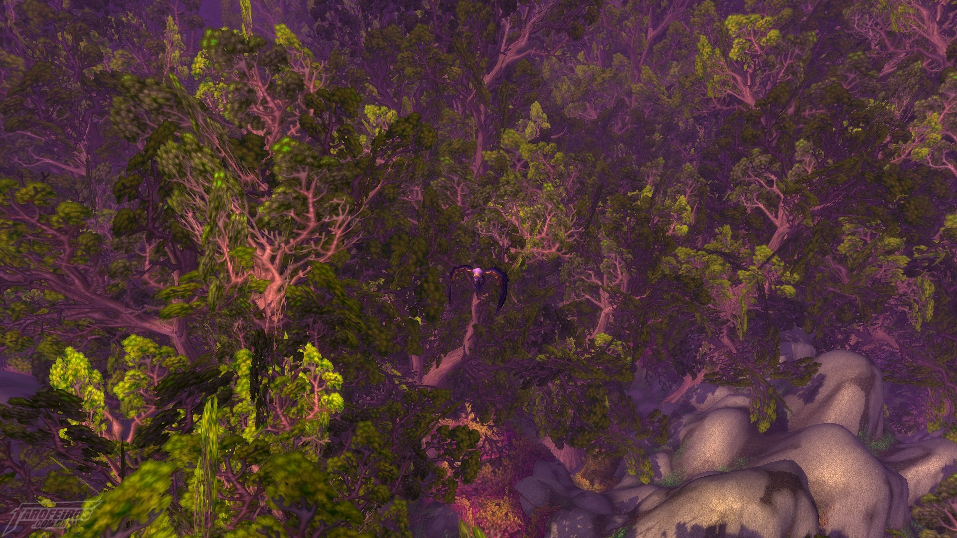 Teldrassil antes de pegar fogo - World of Warcraft