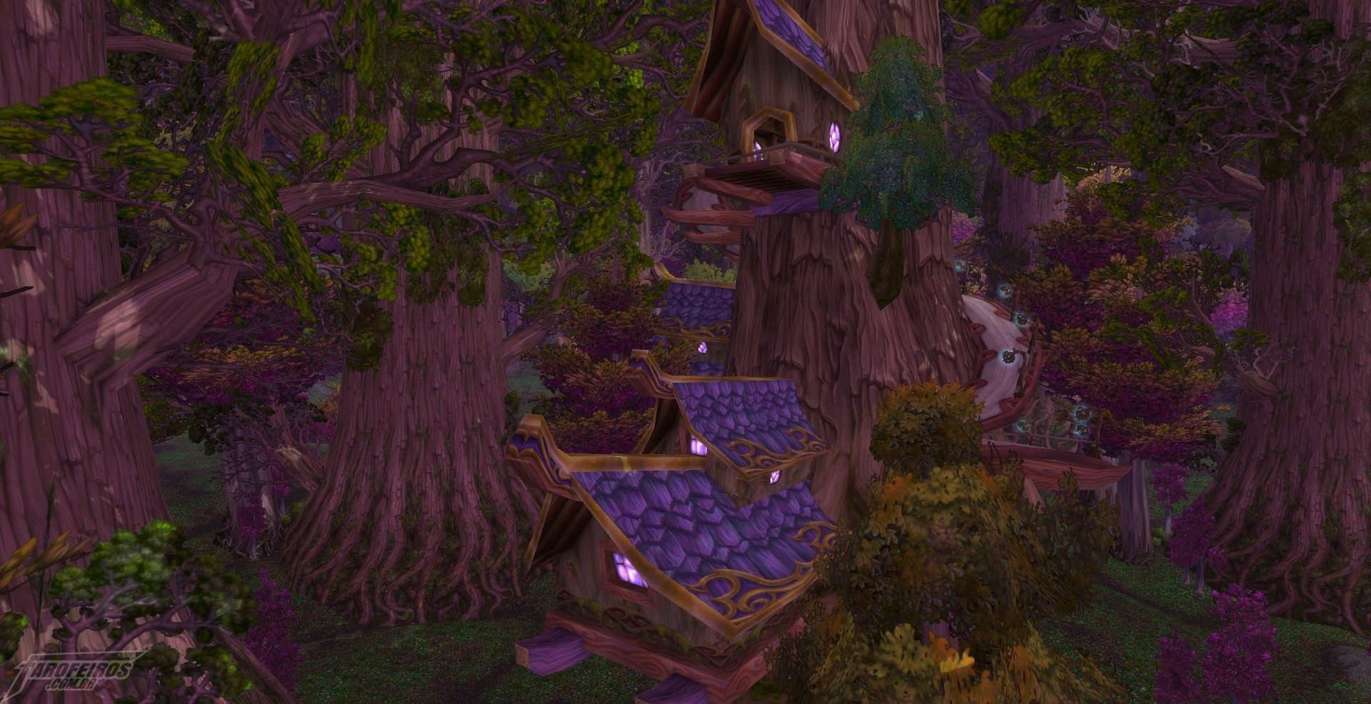 Teldrassil antes de pegar fogo - World of Warcraft