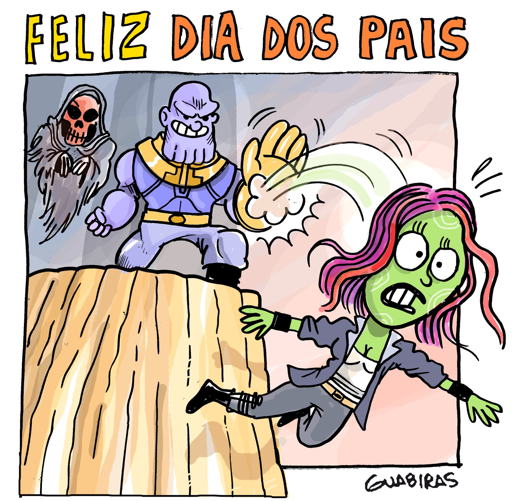 Dia dos Pais do Thanos - Gamora - Guerra Infinita - Carlos Henrique Guabiras - FAROFEIROS COM BR