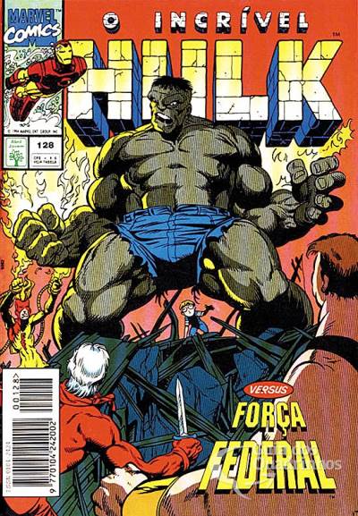 Hulk Filé com Fritas - Capa O Incrível Hulk #128 - Editora Abril - FAROFEIROS COM BR