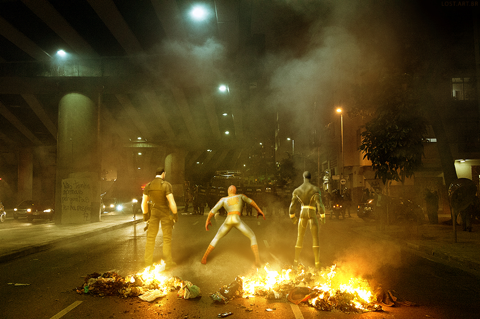 Super heróis nos protestos no Brasil - Blog Farofeiros - Heróis Marvel