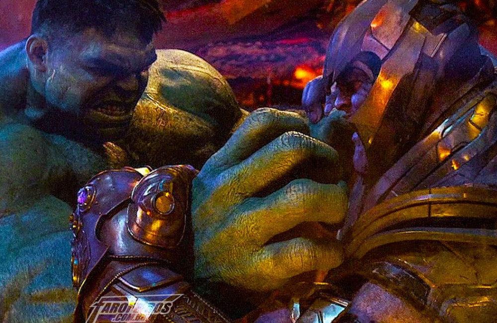 Thanos usou a Jóia da Força contra Hulk - Vingadores - Guerra Infinita - Blog Farofeiros