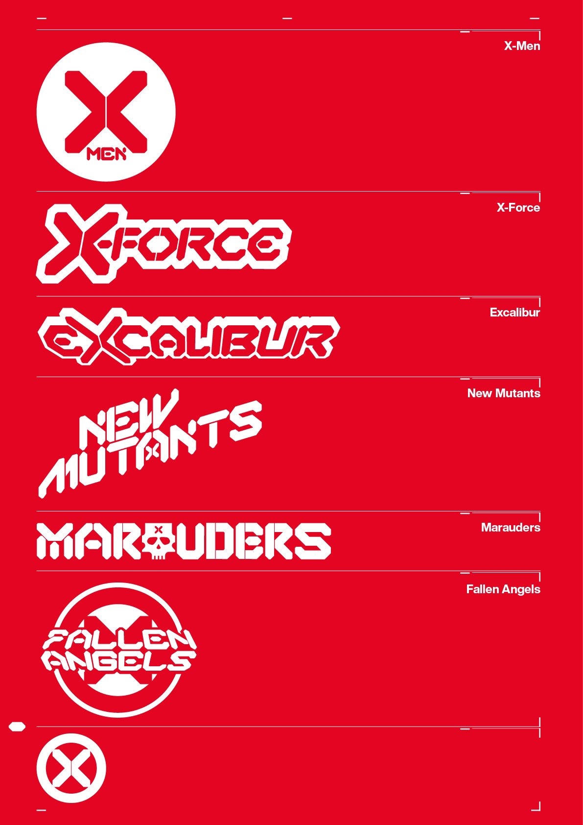 Marvel Comics na SDCC 2019 - X-Men - logos - Blog Farofeiros
