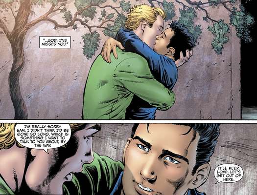Alan Scott - Lanterna Verde - Terra 2 - DC Comics - Beijo gay nas histórias em quadrinhos - Blog Farofeiros