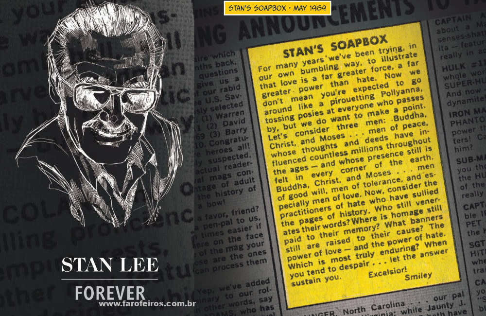 Beijo gay nas histórias em quadrinhos - Stan Lee - Soap Box - Blog Farofeiros