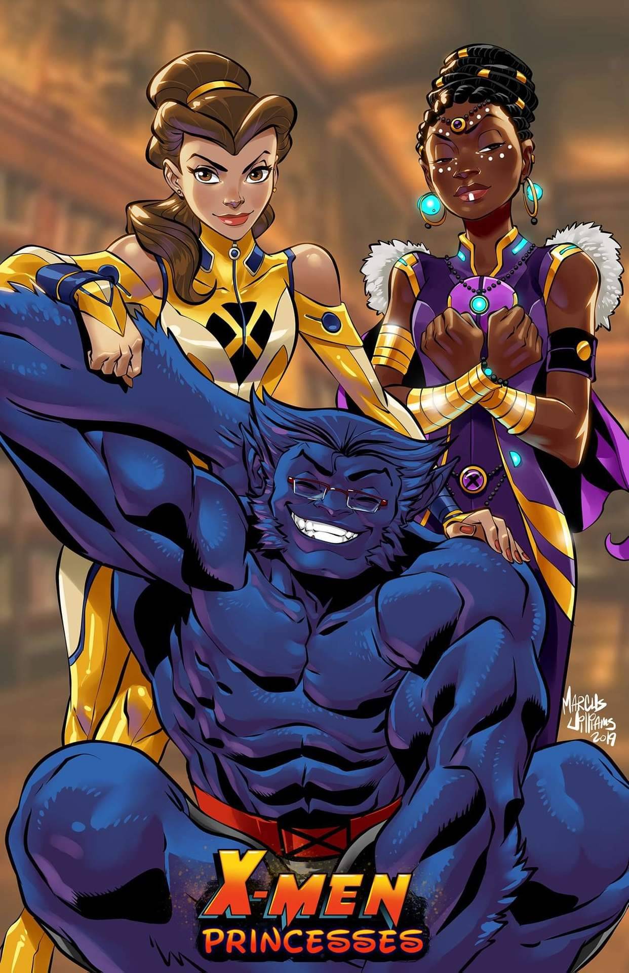 Fera - Shuri - Bela - Quando X-Men e Princesas Disney se encontram - MarcusTheVisual - Blog Farofeiros