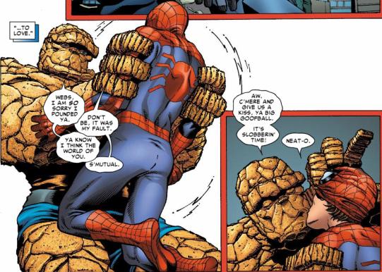 Homem Aranha - Coisa - Avenging Spider-Man Annual #1 - Marvel Comics - Beijo gay nas histórias em quadrinhos - Blog Farofeiros