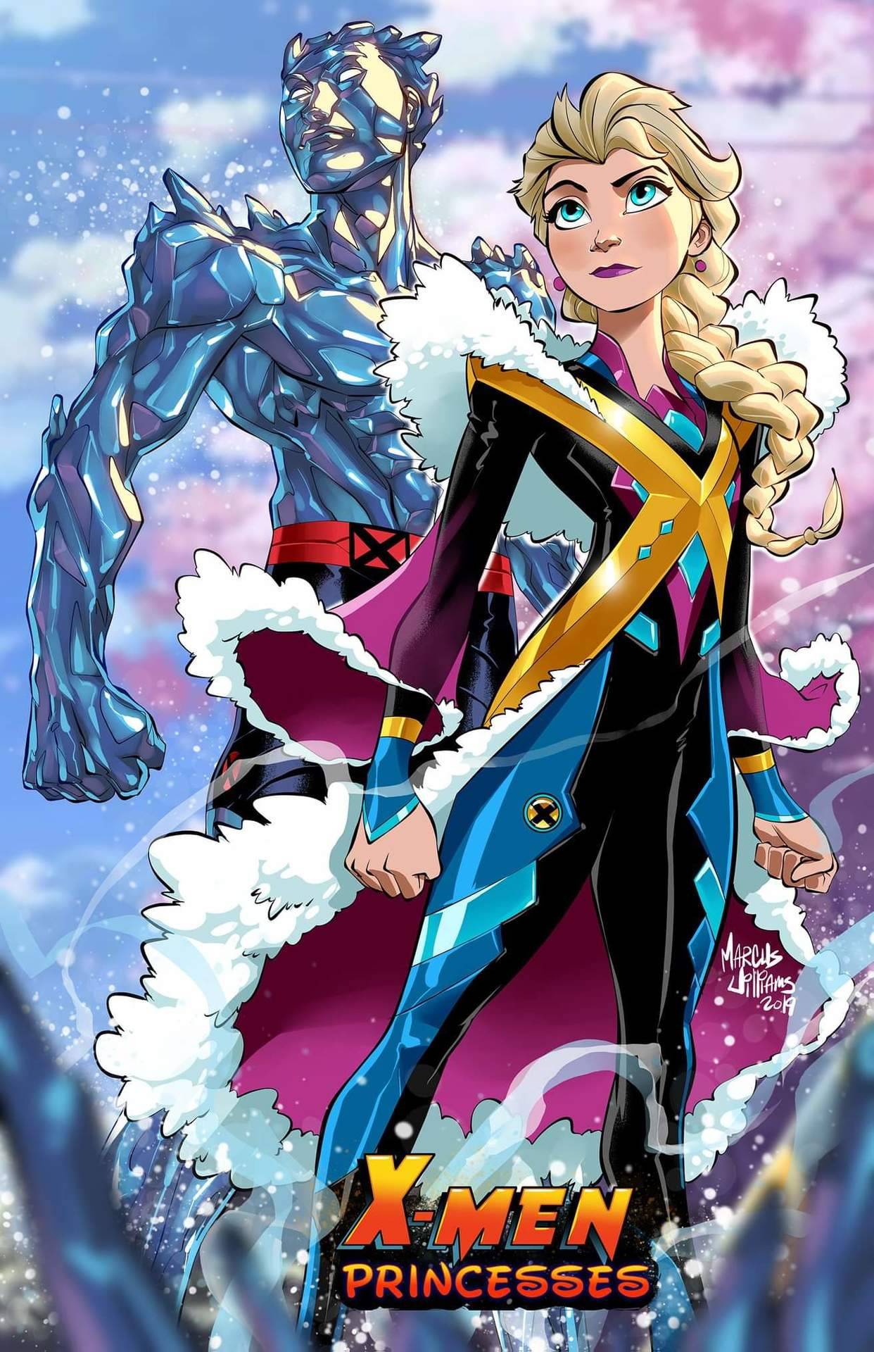 Homem de Gelo - Elsa - Quando X-Men e Princesas Disney se encontram - MarcusTheVisual - Blog Farofeiros